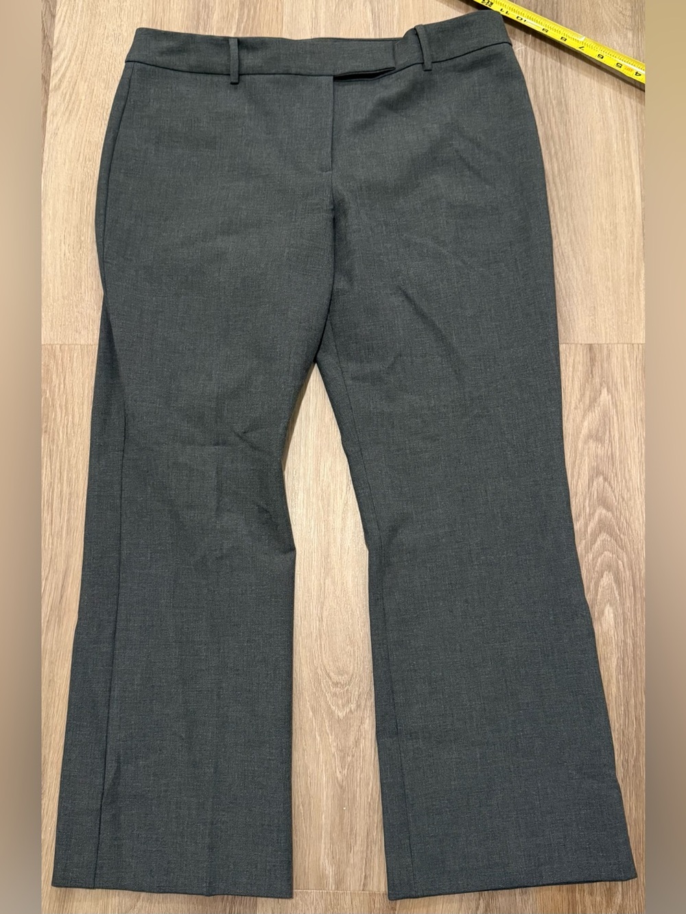 Talbots Signature Size 14 Shadow Heather Gray Bootcut Dress Pants Stretch
